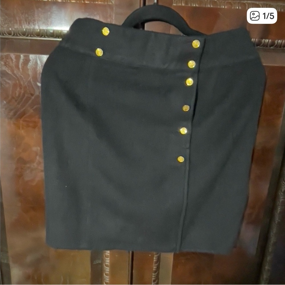 CHANEL black cashmere skirt